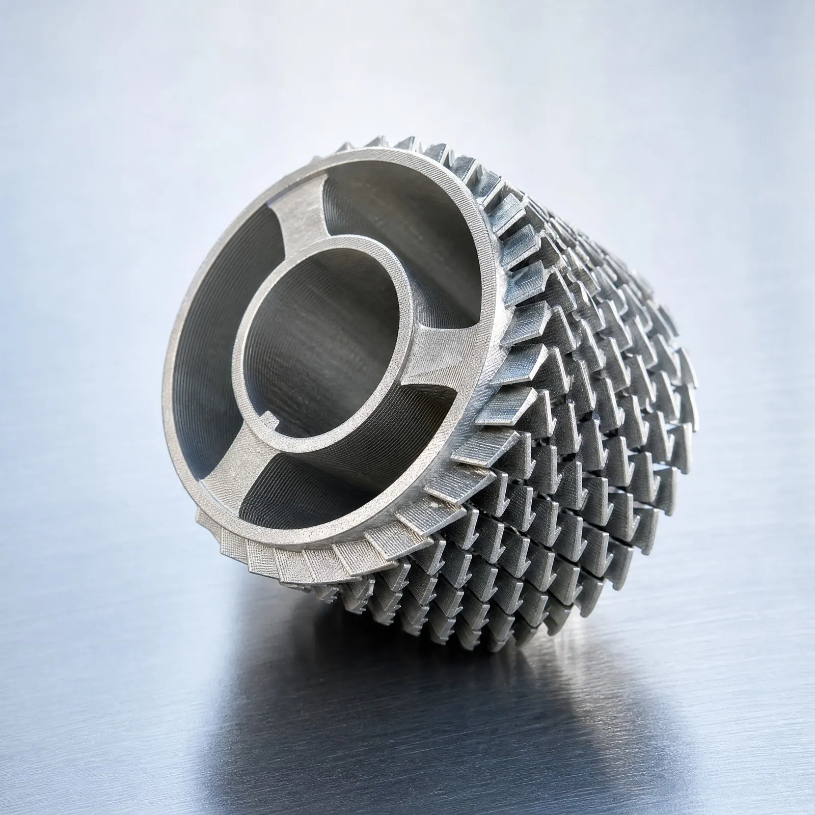 Finned thermal drum with pin-fin array