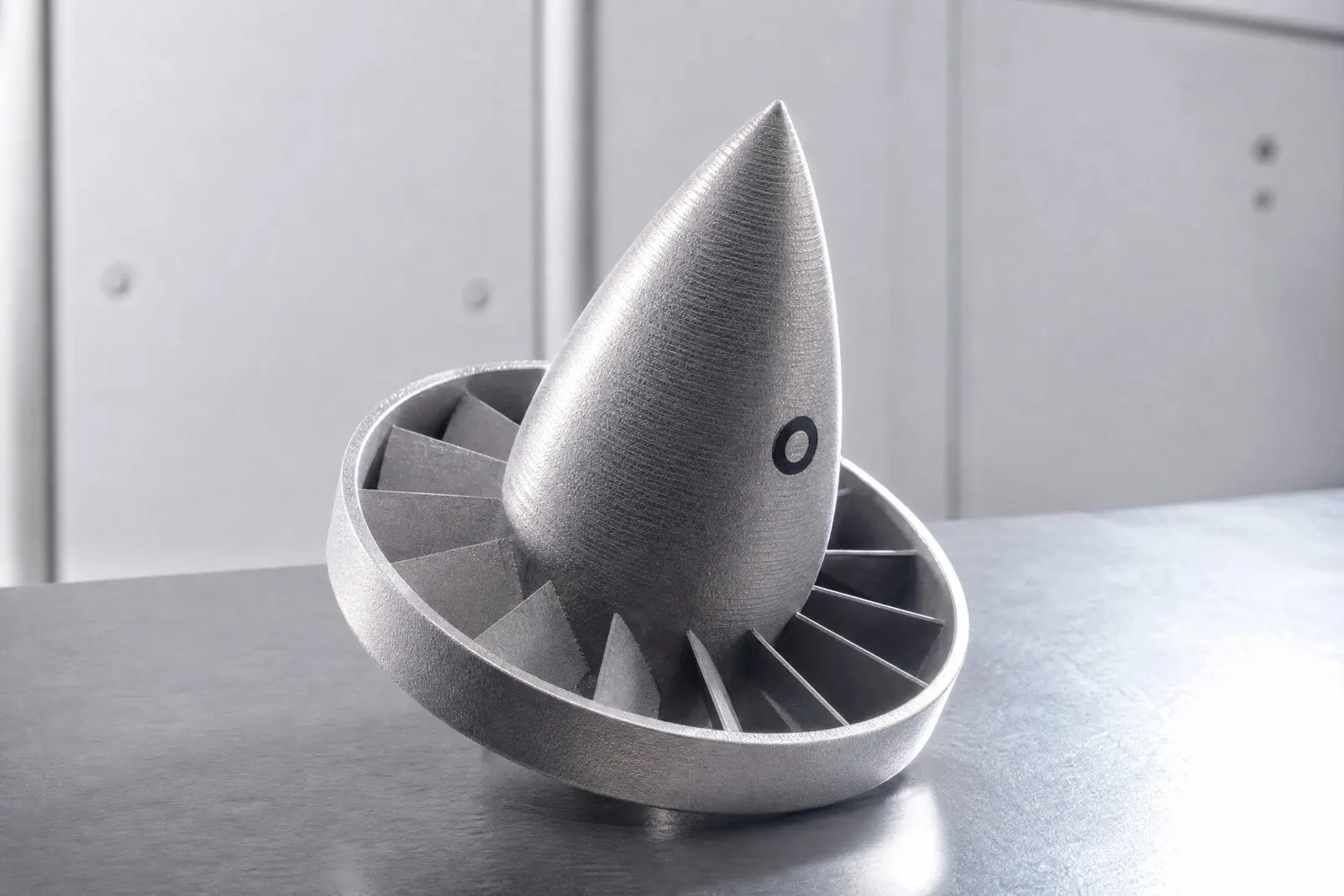 Turbofan spinner cone with radial blade stage