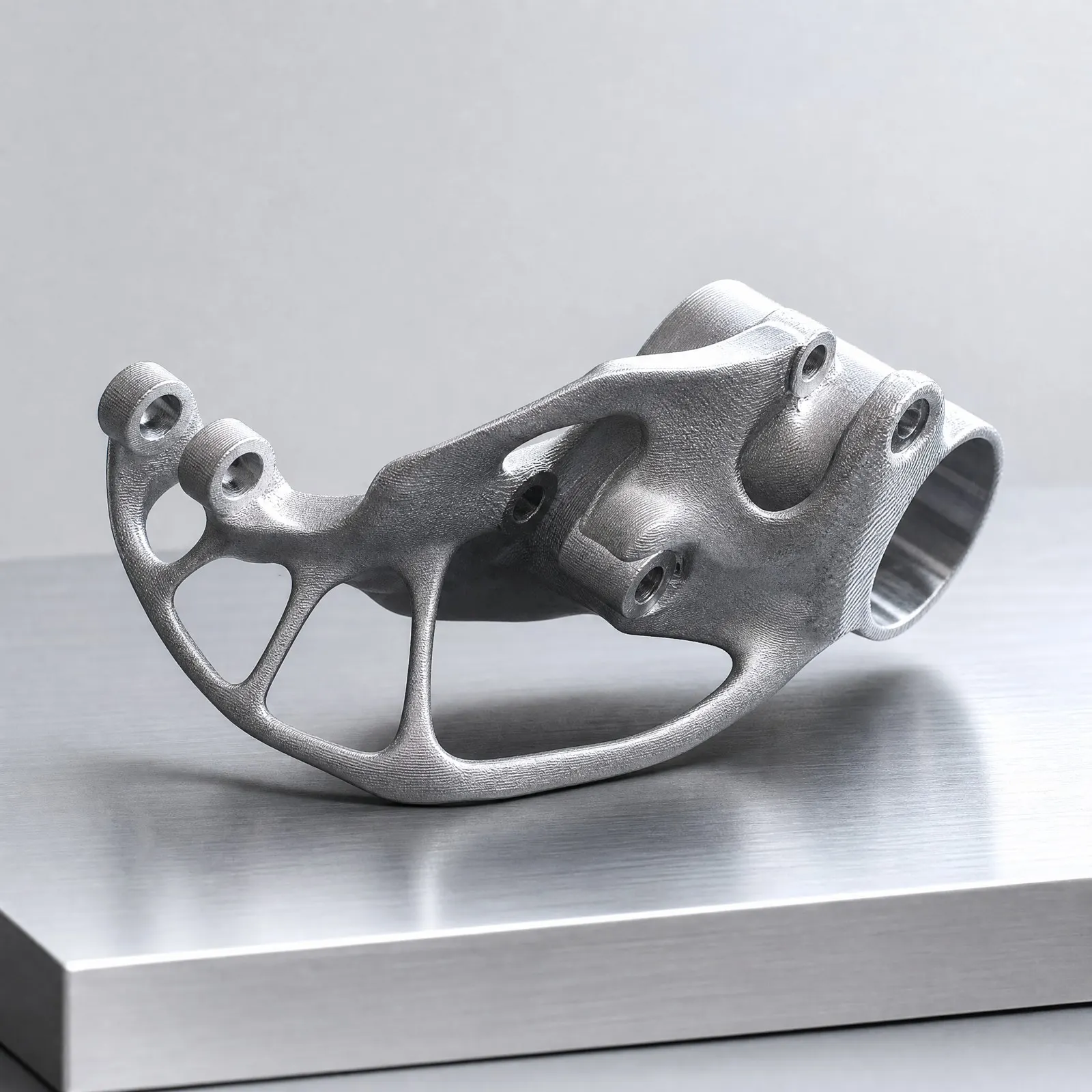 Topology-optimized aerospace bracket