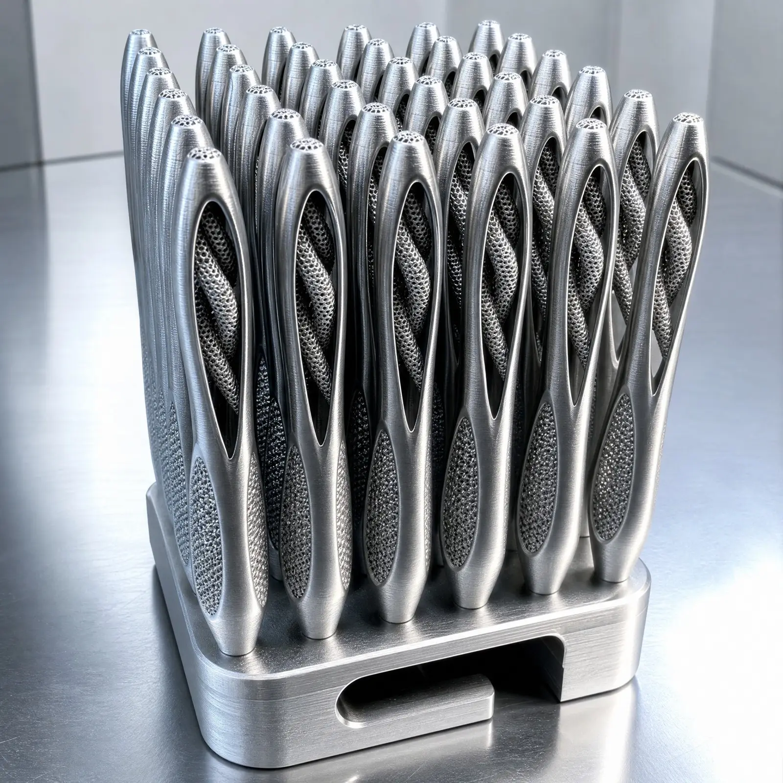 Twisted-fin heat sink array