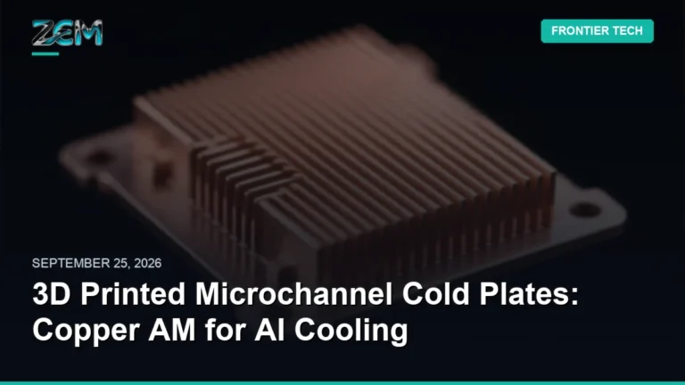 3D Printed Microchannel Cold Plates: Copper AM for AI Cooling