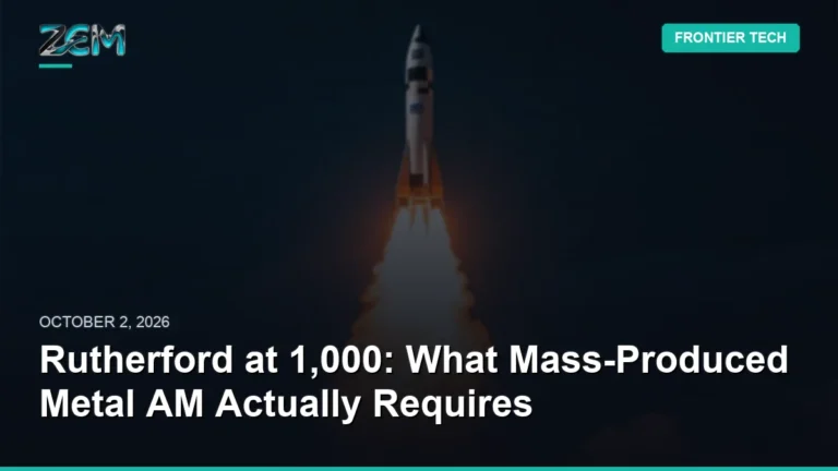 Rutherford at 1,000: What Mass-Produced Metal AM Actually Requires