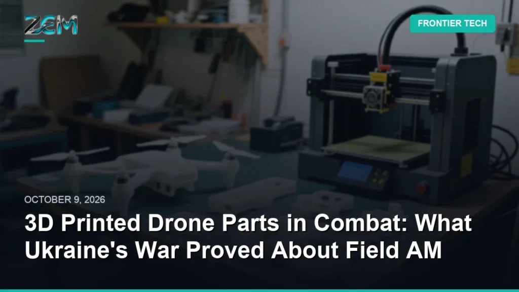 3D Printed Drone Parts in Combat: What Ukraine's War Proved About Field AM - 3ddemiurge article cover